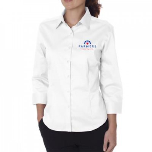 Womens White Long Sleeve Dress Shirt