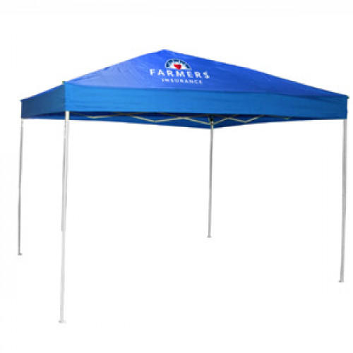 Blue 10' x 10' Economy Tent w/ 1 Logo Panel