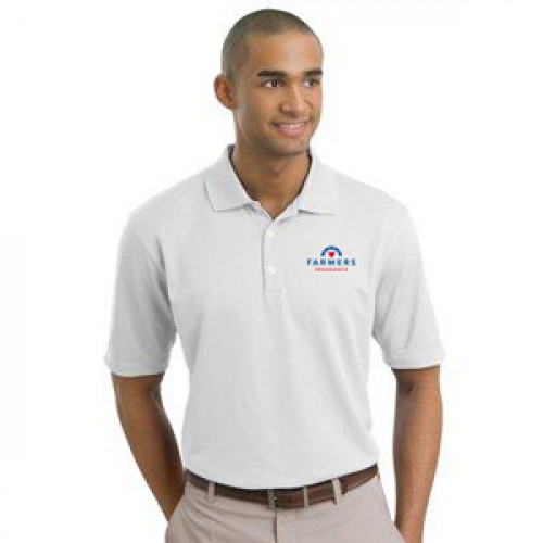 Men's White Dri-Fit Nike Polo - CLOSEOUT