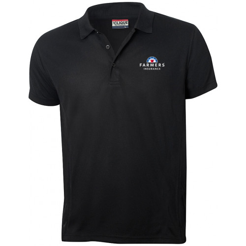Men's Black Pique Polo