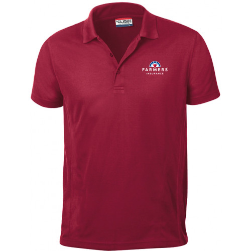 Men's Maroon Pique Polo