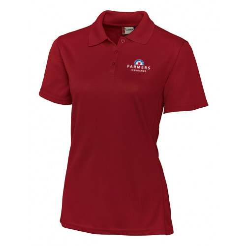 Ladies Maroon Pique Polo