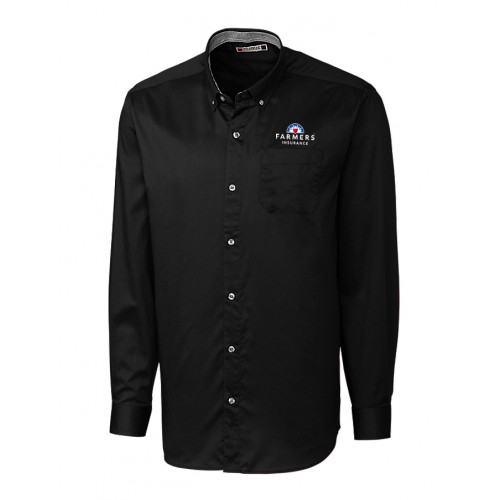 Men's Black Long Sleeve Bergen Twill