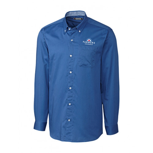 Men's Blue Long Sleeve Bergen Twill