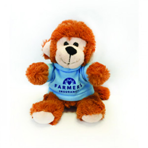 Monkey Plush with Farmers Shirt