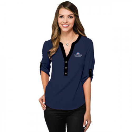 Blue Womens Woven Tunic