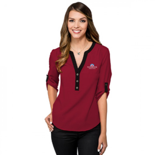 Red Womens Woven Tunic