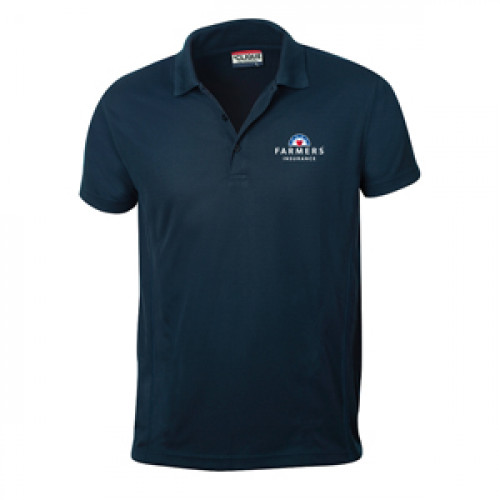 Mens Navy Pique Polo