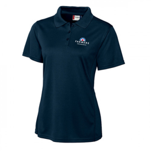 Ladies Navy Pique Polo