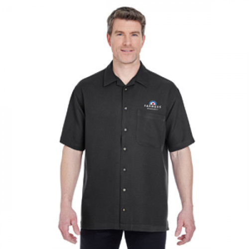 Mens Black Cabana Breeze Camp Shirt