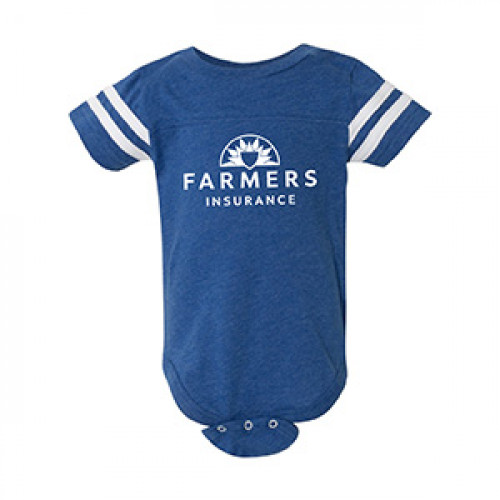 Infant Fine Football Jersey Bodysuit