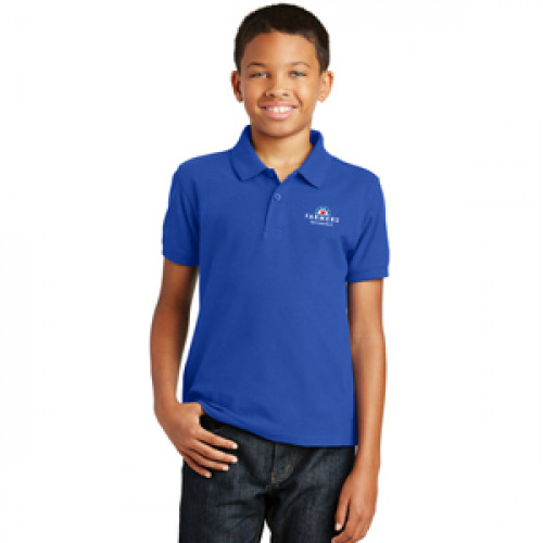 Youth Boys Pique Polo - Royal