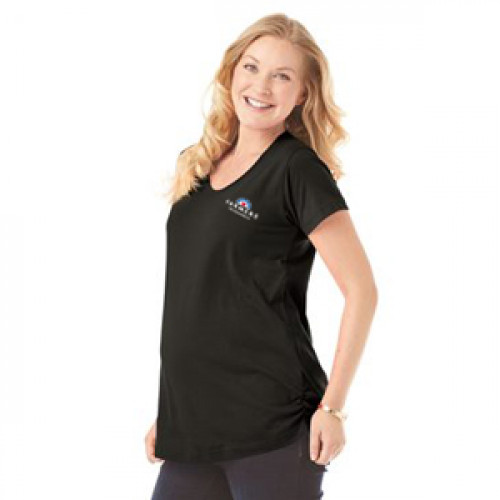 Women's Maternity Scoop Neck Fine Jersey Tee - Black