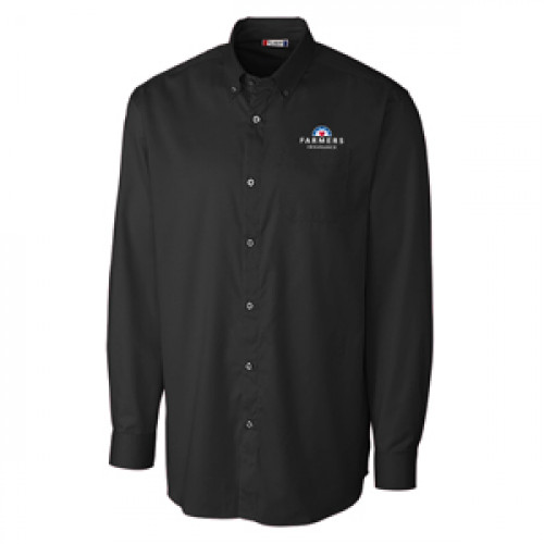 Men's Long Sleeve Stain Resistant Twill - Black