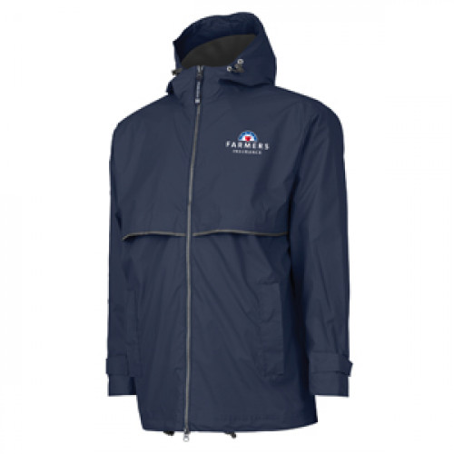 Mens Navy Waterproof Rain Jacket