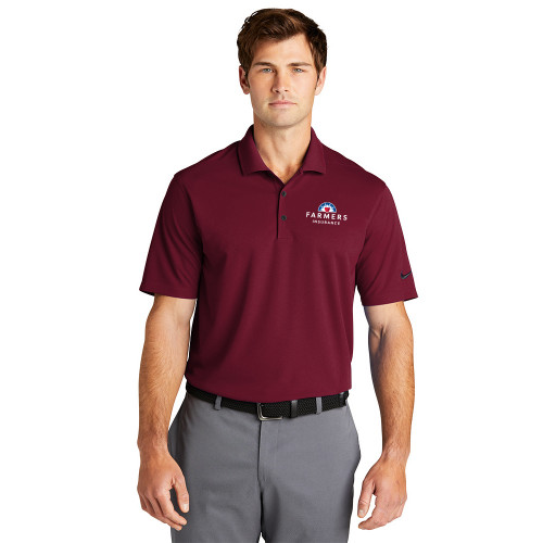 Deep Red Nike Micro Pique Polo