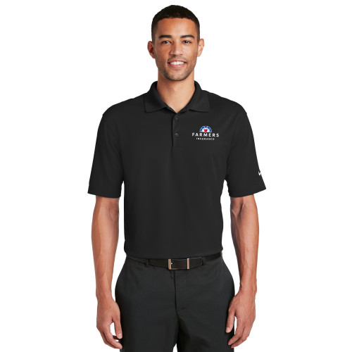 Black Nike Tall Dri-FIT Pique Polo