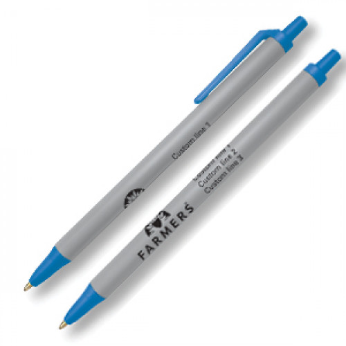 Custom Bic Clic Stic Pen Silver (Pack of 50)