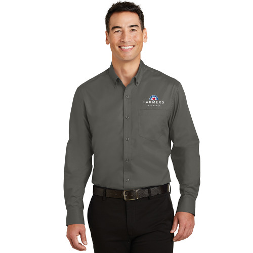 Men's Tall Twill Dress Shirt - Sterling Grey